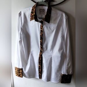 CR Ranchwear Western Pro Wild About Leopard White Large